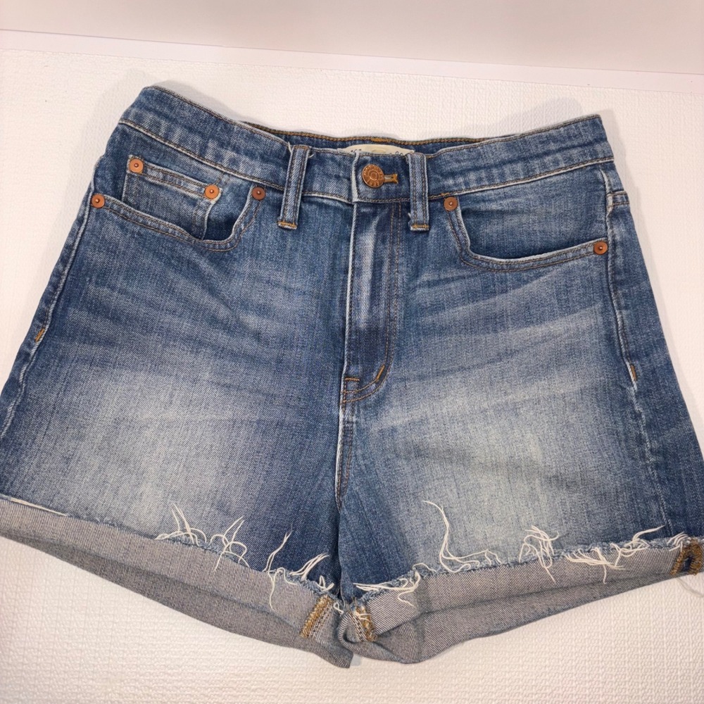 Madewell Denim High Rise Cuffed Jean Shorts Women's Size 27 Casual - Picture 5 of 5